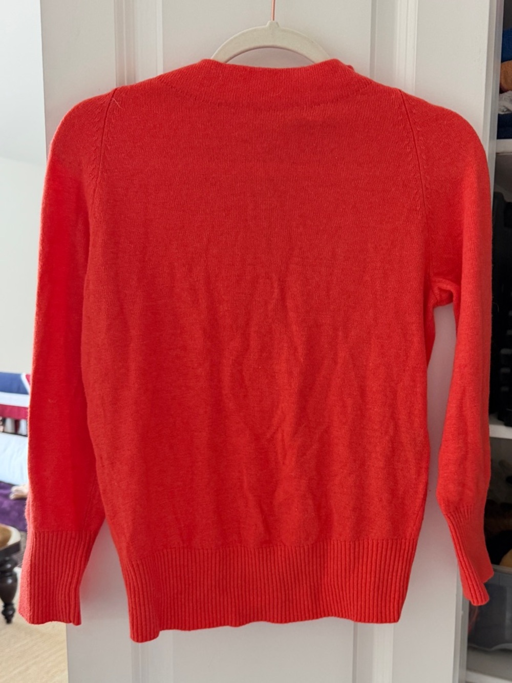 Diane Von Furstenberg Vibrant Orange Zip Crewneck Sweater. S